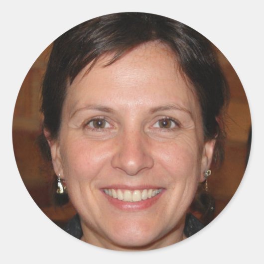 Blijf sterk, blijf positief ronde sticker (Voorkant)