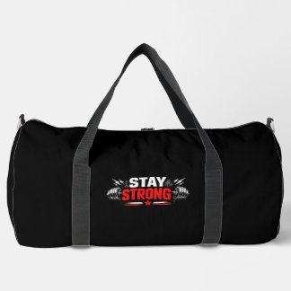 Blijf Sterk Fitness Motivatie Gym Workout Design Plunjezak