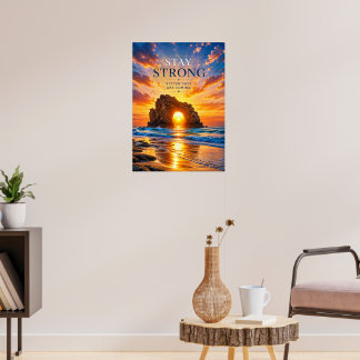 Blijf Sterk Inspirerend Motiverend Poster