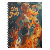 Blijf sterk Journal Hoesje - Motivatie Notitieboek (Voorkant)