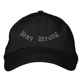Blijf Sterk Klassieke Zwarte Awareness Streetwear- Geborduurde Pet
