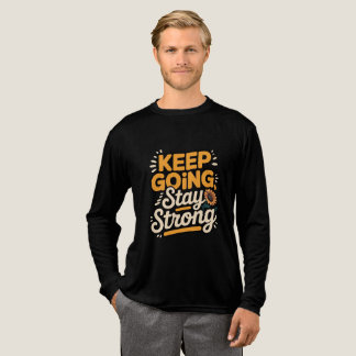 "Blijf sterk" Motivatie Inspirerend Tri-Blend Shirt