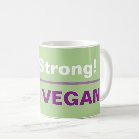 Blijf sterk Vegan Koffiemok (Voorkant rechts)