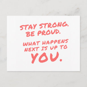 Blijf sterk Wees trots Inspirerend citaten Briefka Briefkaart