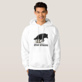 Blijf sterke wolf hoodie (Voorkant volledig)
