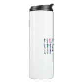 Blijf thuis Blijf veilig Witte Artsen Advies Thermosbeker (Gedraaid links)