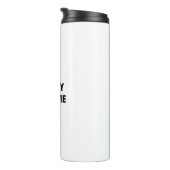 Blijf thuis Blijf veilig Witte Artsen Advies Thermosbeker (Geroteerd rechts)