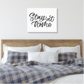 Blijf thuis | Fancy lettertype Canvas Afdruk (Insitu (Slaapkamer))