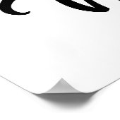 Blijf thuis | Fancy lettertype Poster (Hoek)