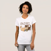 Blijf thuis Ferret Mom T-shirt (Voorkant volledig)