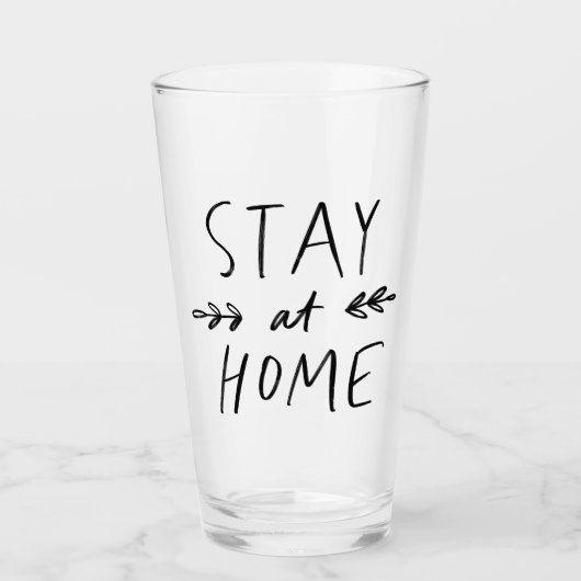 Blijf thuis | Handtekening lettertype Glas (Voorkant)