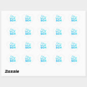 Blijf thuis hart sticker (Vel)