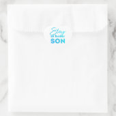 Blijf thuis hart sticker (Tas)