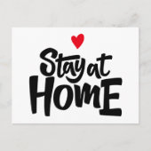 Blijf thuis in het hart briefkaart (Voorkant)