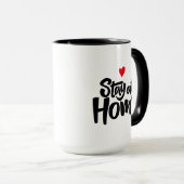 Blijf thuis in het hart mok (Voorkant rechts)