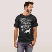 Blijf thuis met mijn Bengal Cat Kat Meow Leopard T-shirt (Voorkant volledig)