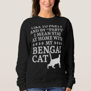 Blijf thuis met mijn Bengal Cat Kat Meow Leopard Trui
