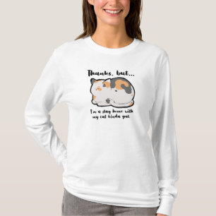 Blijf thuis met mijn kat soort Gal T-shirt