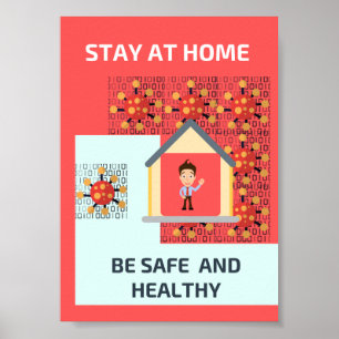 Blijf thuis poster
