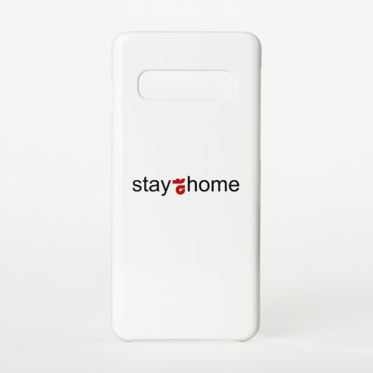 Blijf thuis samsung galaxy hoesje (Achterkant)