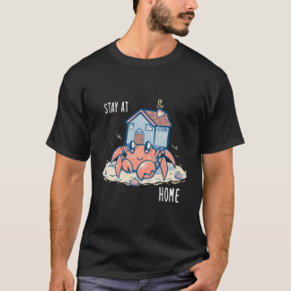 Blijf thuis Schattigee Hermit Crab T-shirt