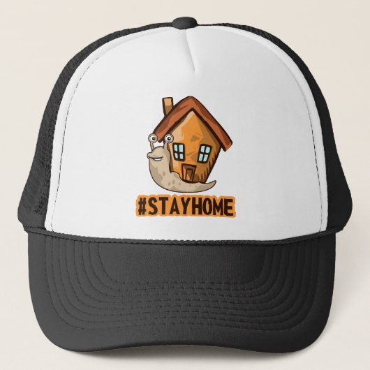 Blijf thuis trucker pet (Voorkant)