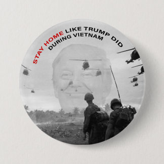 BLIJF THUIS ZOALS TRUMP DID RONDE BUTTON 7,6 CM