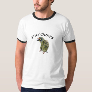 Blijf Tjilpen Baardvogel Vogel Natuur Mannen T-Shi T-shirt