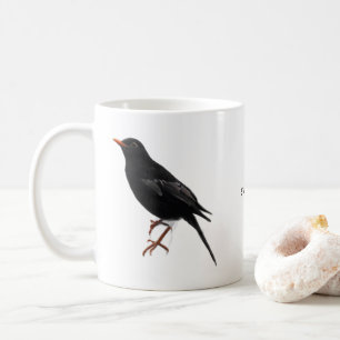 Blijf Tjilpen Minimalistische Zwarte Vogel Koffiem Koffiemok
