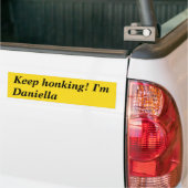 Blijf toeteren dat ik Daniella ben Bumpersticker (Op Truck)