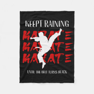 Blijf trainen tot de band zwart wordt Karate 2 Fleece Deken