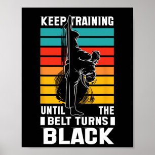 Blijf trainen totdat de bel zwart wordt poster
