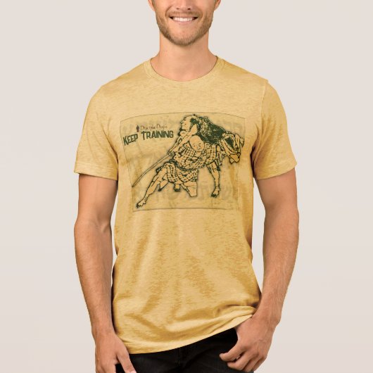 BLIJF TRAINEN Tri-Blend Shirt (Voorkant)