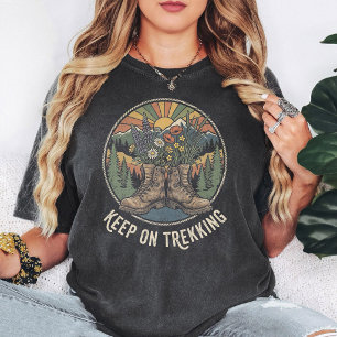 Blijf Trekken Laarzen & Natuur Design T-shirt
