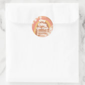 Blijf Trippy Little Hippie Retro Groovy Dank je C Ronde Sticker (Tas)