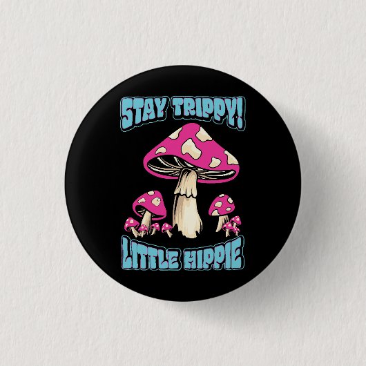 Blijf Trippy! Little Hippie Ronde Button 3,2 Cm (Voorkant)