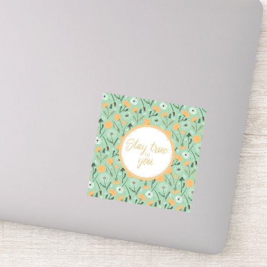 Blijf trouw aan je paardenbloem sticker (Detail)