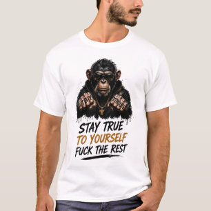 Blijf Trouw Aan Jezelf Aap T-shirt