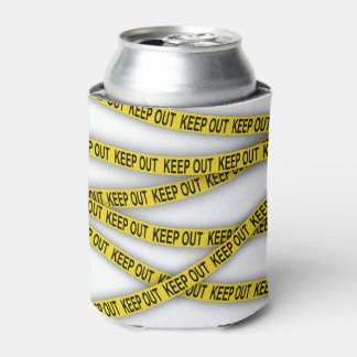 Blijf uit de buurt, kruis politietape 3d niet blikjeskoeler