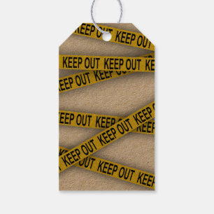 Blijf uit de buurt, kruis politietape 3d niet cadeaulabel