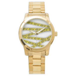 Blijf uit de buurt, kruis politietape 3d niet horloge