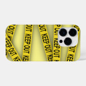 Blijf uit de buurt, kruis politietape 3d niet iPhone hoesje (Achterkant horizontaal)
