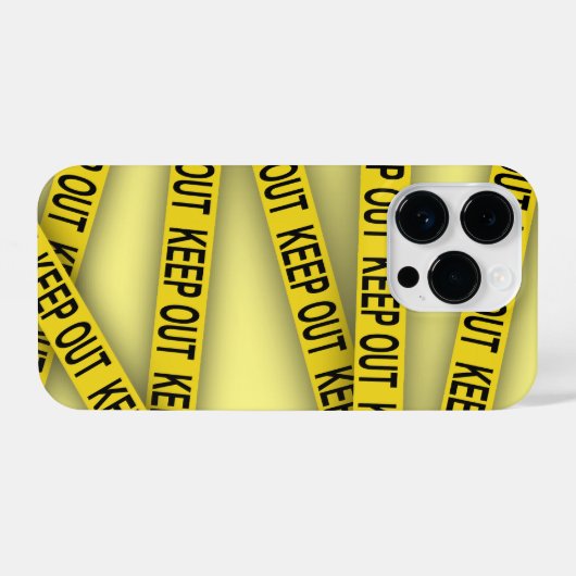 Blijf uit de buurt, kruis politietape 3d niet iPhone hoesje (Achterkant horizontaal)