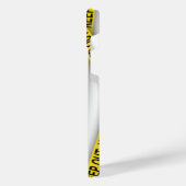 Blijf uit de buurt, kruis politietape 3d niet iPhone hoesje (Linkerkant)