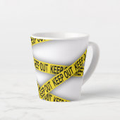 Blijf uit de buurt, kruis politietape 3d niet latte mok (Rechterhoek)