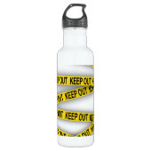 Blijf uit de buurt, kruis politietape 3d niet waterfles (Voorkant)