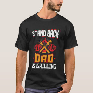 Blijf uit de buurt, papa is een BBQ-meester aan he T-shirt