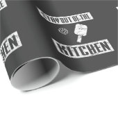 Blijf uit de Keuken Funny Pickleball Paddle Cadeaupapier (Rol Hoek)