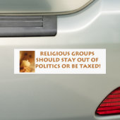 Blijf uit de politiek bumpersticker (Op auto)