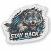 Blijf Uit De Weg Wolf Auto Sticker (Voorkant)